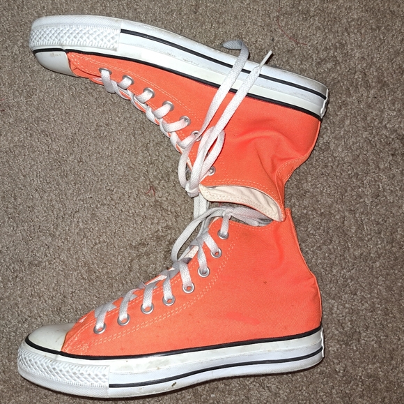 Converse Shoes - Converse High Top Neon Orange Shoes